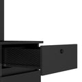 Computer Desk With Hutch & Bookshelf,Wood Executive Desk Teens Student Desk Writing Laptop Home Office Desk With Drawers,3 Ac Outlets And 2 Usb Charging Ports,Study Laptop Table For Home Black Black Mdf
