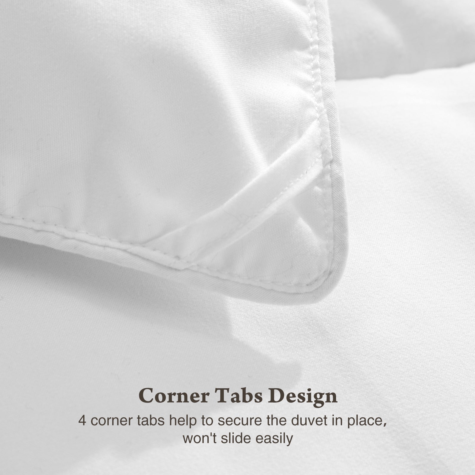 Bedding Polyester Comforter Duvet Insert, Quilted Comforter With Corner Tabs, Box Stitched Alternative Comforter With Ultra Soft Fiber Material, All Season Comforter Insert White Polyester
