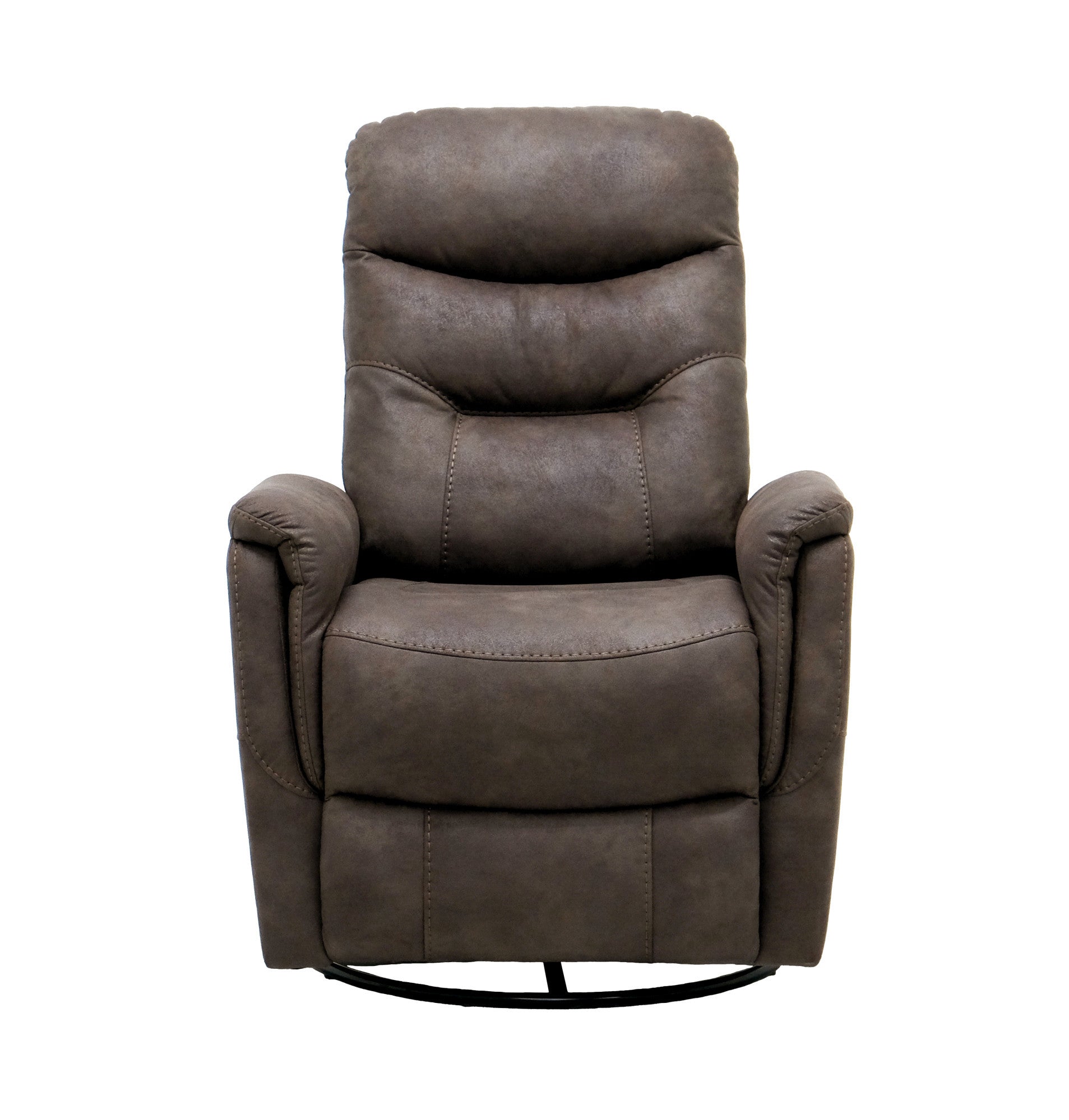 Korka Brown Swivel Gliding Recliner Brown Foam Engineered Wood