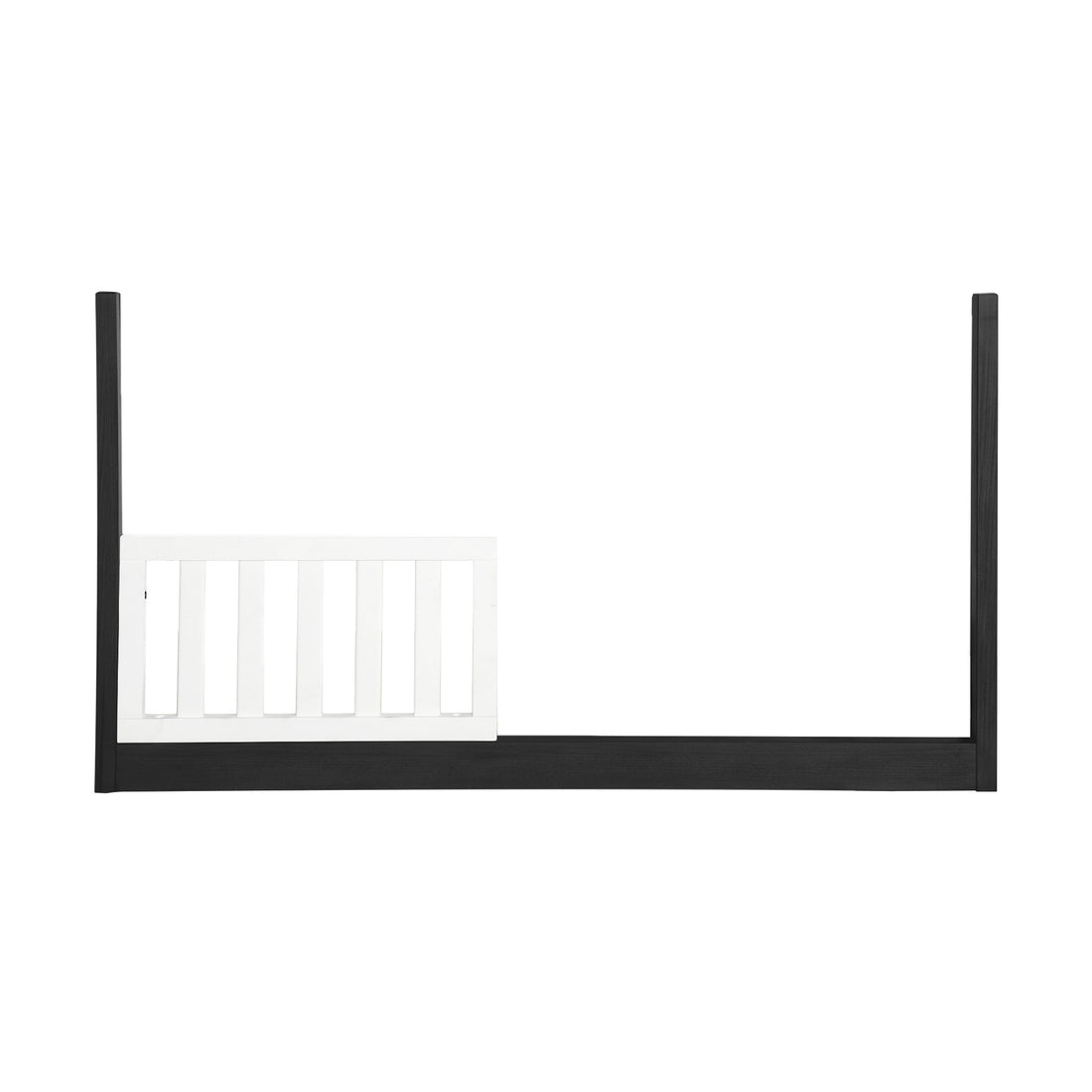 Wooster Toddler Rail In Black And White Black Wood