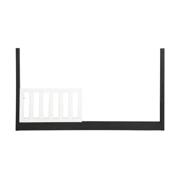 Wooster Toddler Rail In Black And White Black Wood