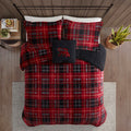 Plush To Sherpa Down Alternative Comforter Set King Multicolor Polyester
