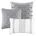 7 Piece Comforter Set Grey King King Grey Polyester
