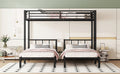 Twin Over Twin & Twin Bunk Beds For 3, Twin Xl Over Twin & Twin Bunk Bed Metal Triple Bunk Bed, Black Black Metal