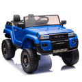 24V Two Seater Kids Ride On Car W Parents Remote Control, Licensed Toyota Lc250,2Wd,110W Motors,With Shovel,Three Point Seat Belt,Slow Start,Speed Adjustment,Bluetooth,Music For Kids Aged 3 . Blue 100 149 Lbs Polypropylene
