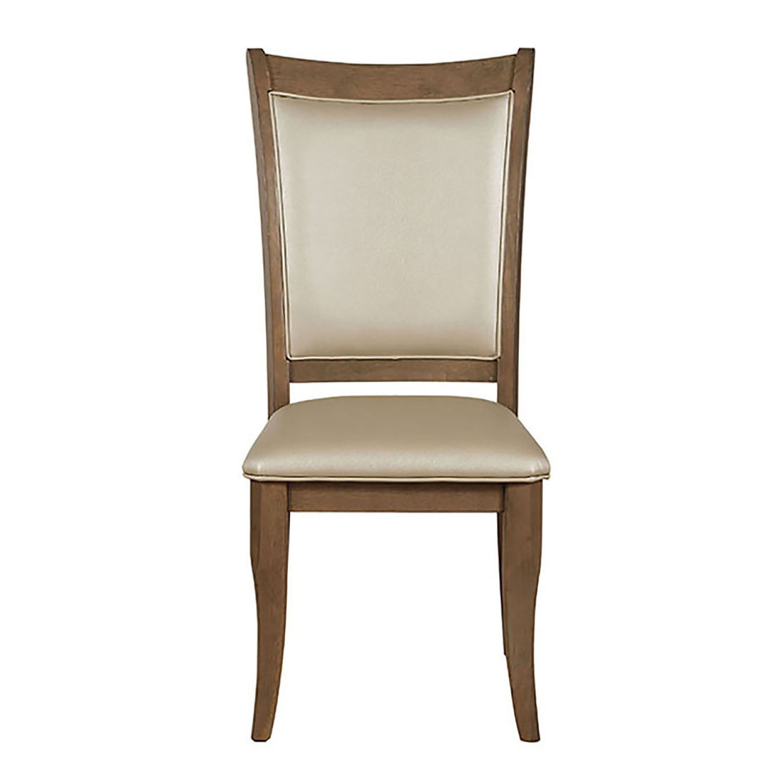 Beige And Grey Oak Side Chair With Tapered Leg Set Of 2 Solid Beige Brown Gray Dining Room Foam Modern Side Chair Acacia Solid Back Set Of 2 Faux Leather