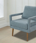 Mid Century Armchair2Pcs, Accent Chair With Wood Legs & Soft Cushion For Living Room, Bedroom, Home Office, Study, Dim Grey Grey Foam Wood Fabric