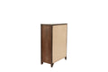 Oak Finish 1Pc Chest Of Drawers Wooden Texture 5X Drawers Storage Bedroom Furniture Oak Bedroom Contemporary,Modern,Transitional Rubberwood Particle Board Mdf,Rubber Wood