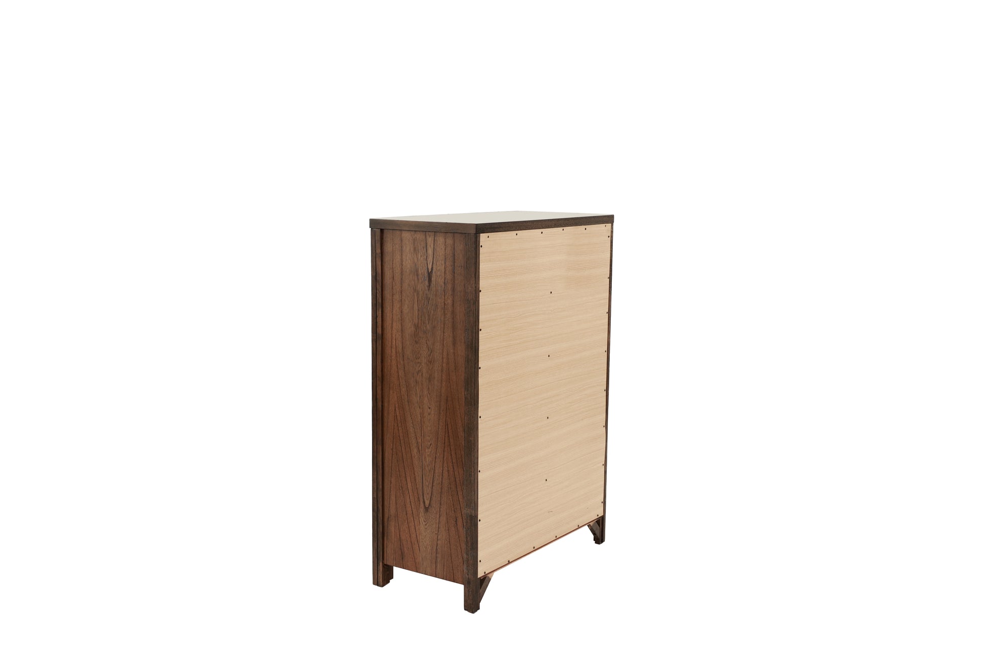 Oak Finish 1Pc Chest Of Drawers Wooden Texture 5X Drawers Storage Bedroom Furniture Oak Bedroom Contemporary,Modern,Transitional Rubberwood Particle Board Mdf,Rubber Wood