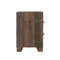Plinz Brown 2 Drawer Nightstand Brown Engineered Wood