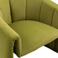 Coolmore Accent Chair With Ottoman, Mid Century Modern Barrel Chair Upholstered Club Tub Round Arms Chair For Living Room Bedroom Office Olive Green Velvet Olive Green Foam Velvet