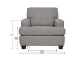 Andie Gray Accent Chair Gray Foam Engineered Wood