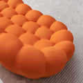 47'' Lazy Floor Sofa, Curved Bubble Chair, Oversized Single Bubble Sofa, Modern 3D Bubble Bean Bag Chiar Sofa For Living Room, Office, Apartment, Reading Room Orange Orange Fabric 1 Seat