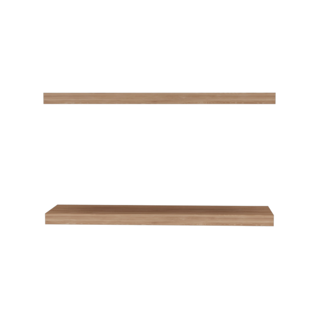 Iva Floating Shelf In Melamine X2, Pine Light Oak Primary Living Space Minimalist,Modern Particle Board Melamine