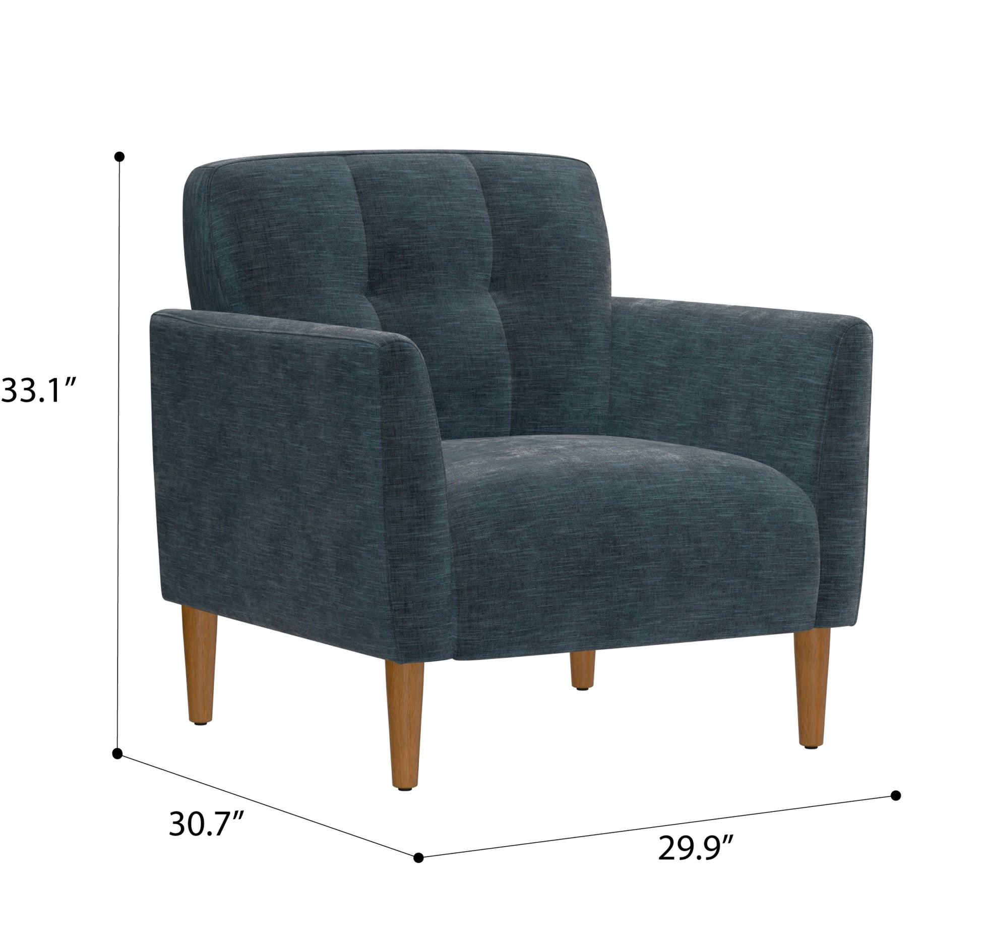 Joanne Blue Accent Chair Blue Foam Engineered Wood