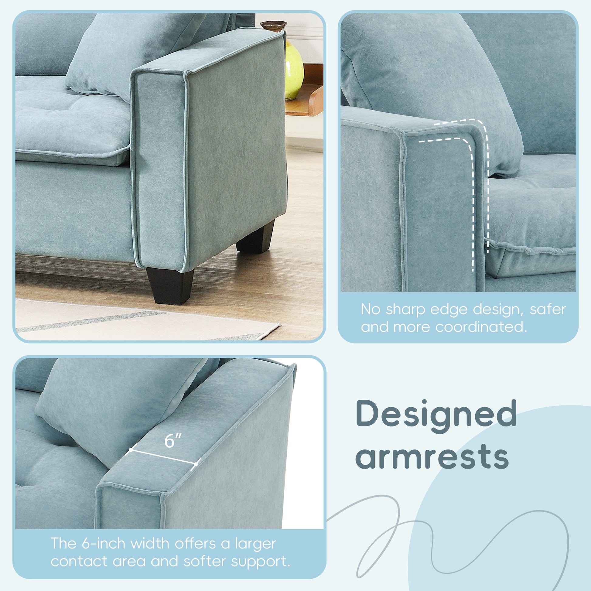 6006C Package Light Blue Suede 1 Seat