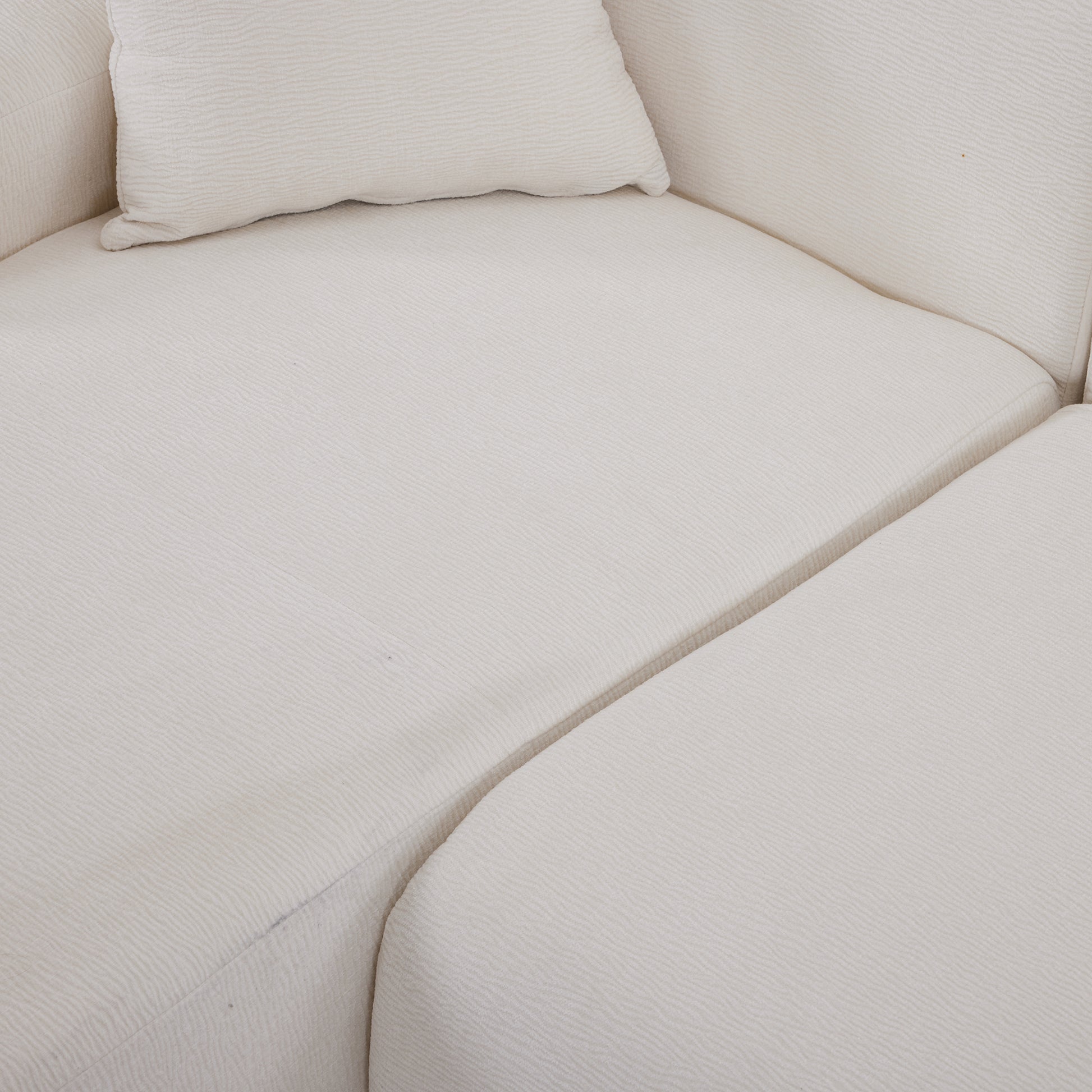 Modern Large L Shape Modular Sectional Sofa For Living Room, Bedroom, Salon, 2 Piece Free Combination, Simplified Style Old Sku:Wy000356Aaa Beige Polyester 3 Seat