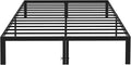 Full Size Bed Frame, 14 Inch Platform Bed No Box Spring Needed, Sturdy Metal Bed Frame Full Size, Storage Space Under The Bed Heavy Duty Frame Bed, Black Black Metal