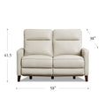 Ashby Power Headrest Zero Gravity Reclining Loveseat Beige Memory Foam Genuine Leather