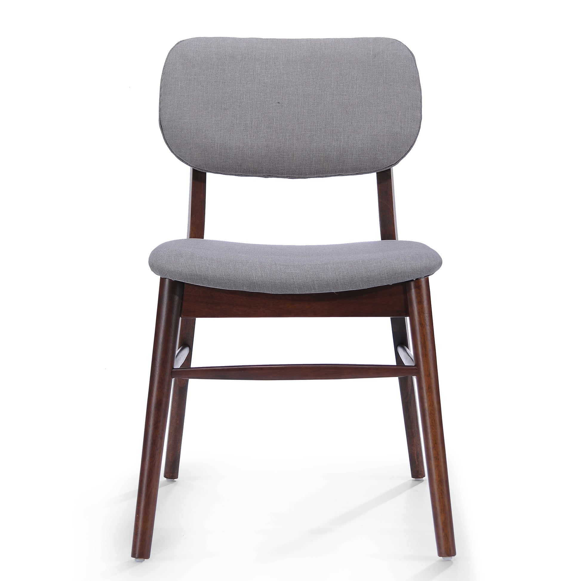 Chair Set Of 2 Light Gray Fabric