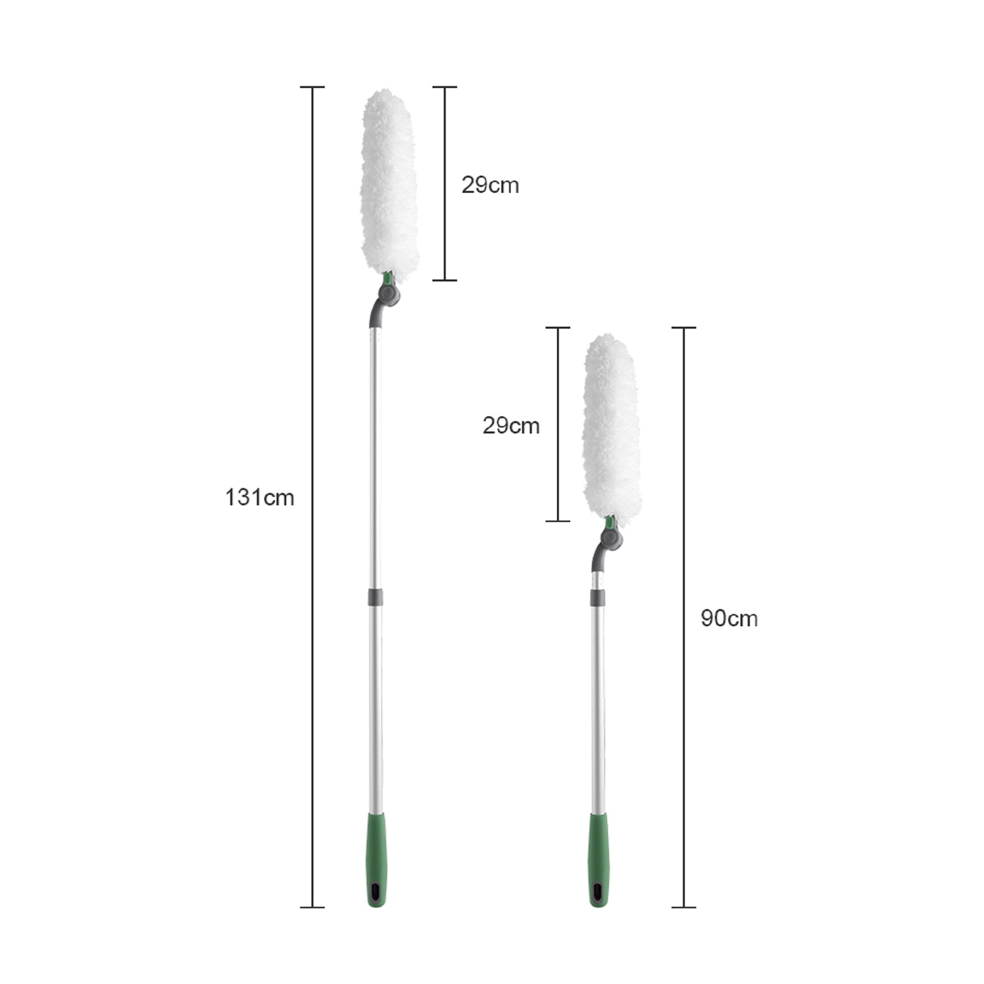 Long Handle Duster,Dust Collector With Extension Bar,Home Duster,Easy To Use And Reusable,White White Microfiber