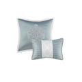 8 Piece Jacquard Comforter Set Aqua Silver Cal King California King Aqua Silver Polyester