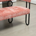 Coolmore Modern Loveseat 2 Seater Sofa Chenille Fabric Couch With Arms And Metal Legs For Living Room, Home Office, Studio Pink Chenille Pink Primary Living Space Soft Foam Chenille