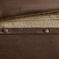 7 Piece Faux Suede Comforter Set Brown King King Brown Polyester