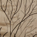Faux Silk Embroidered Window Valance Tan 50X18