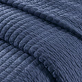 3 Piece Quilt Set Navy King Cal King King Navy Polyester