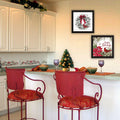 2 Piece Vignette Cardinal Wreath Black Framed Wall Art For Living Room, Bedroom Wall Art Print For Home Decor By Linda Spivey Multicolor Wood Paper