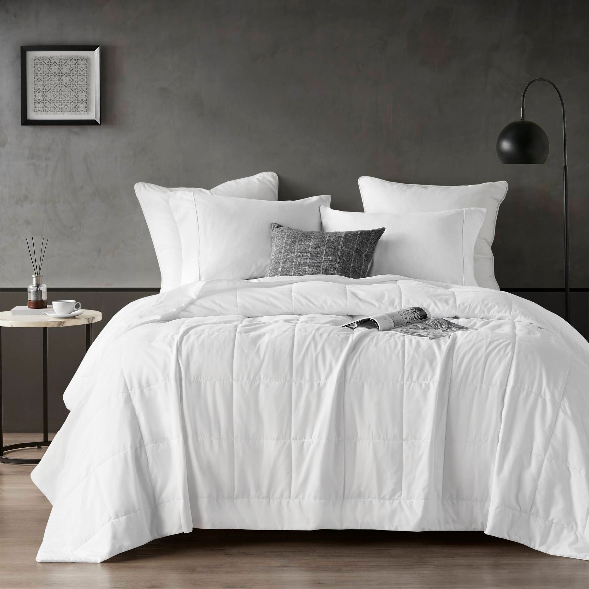 Down Alternative Blanket White Full Queen White Polyester