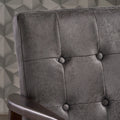 Club Chair, Mid Century Modern Microfiber Club Chair With Wood Frame Slate Microfiber