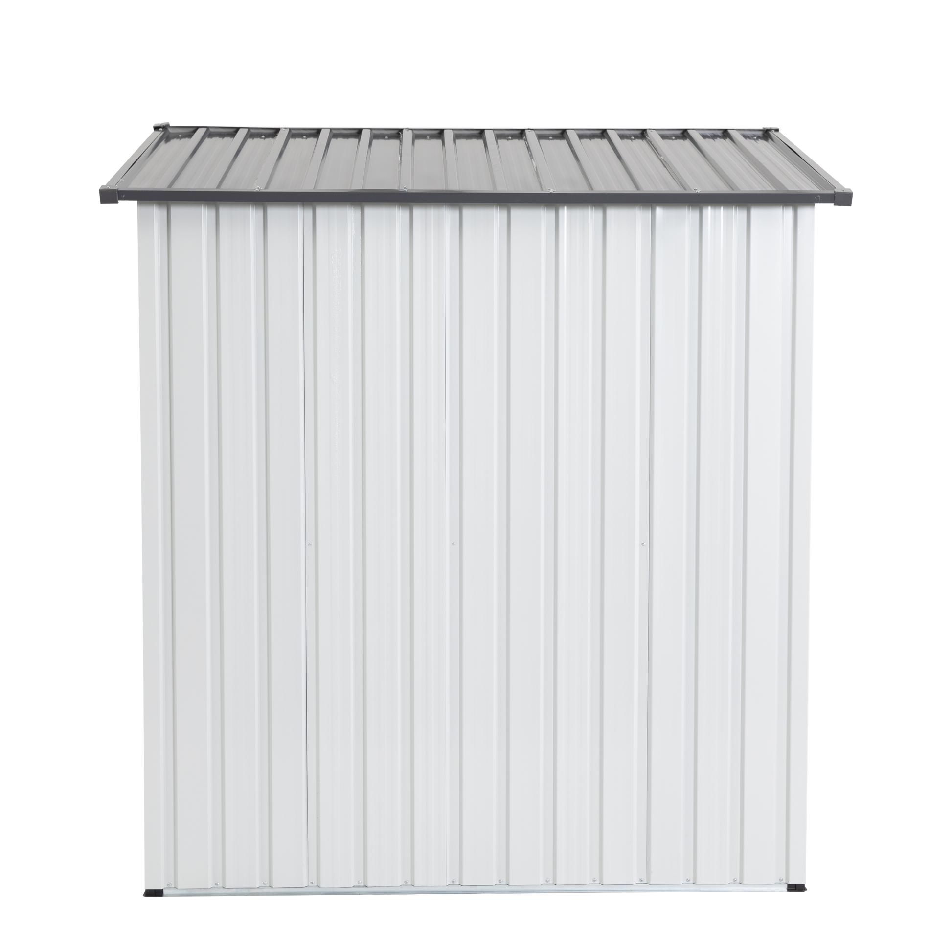 Xwt016 Garden Metal Storage Lifter Shed Gray White 5X3X6Ft Outdoor Storing Tools Rainproof Hinge Door Version Grey Metal