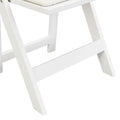 Upholstered Folding Chair,Space Saving, Easy To Carry, ,4Pcs,Beige Cushion White Shelf,Dining Room Beige White Wood