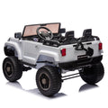 24V Two Seater Kids Ride On Car W Parents Remote Control, Licensed Toyota Lc250,2Wd,110W Motors,With Shovel,Three Point Seat Belt,Slow Start,Speed Adjustment,Bluetooth,Music For Kids Aged 3 . White 100 149 Lbs Polypropylene