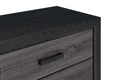 Soluto Grey And Black Chest Black Gray Rubber Wood