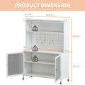 Kitchen Pantry Cabinet, Tall Storage Cabinet With Glass Doors & Adjustable Shelves, Cabinet Cupboard For Kitchen, Living Room, Dinning Room, White White Kitchen Modern Glass Doors Steel