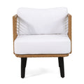Nic Club Chair Brown Pe Rattan Iron Waterproof Fabric