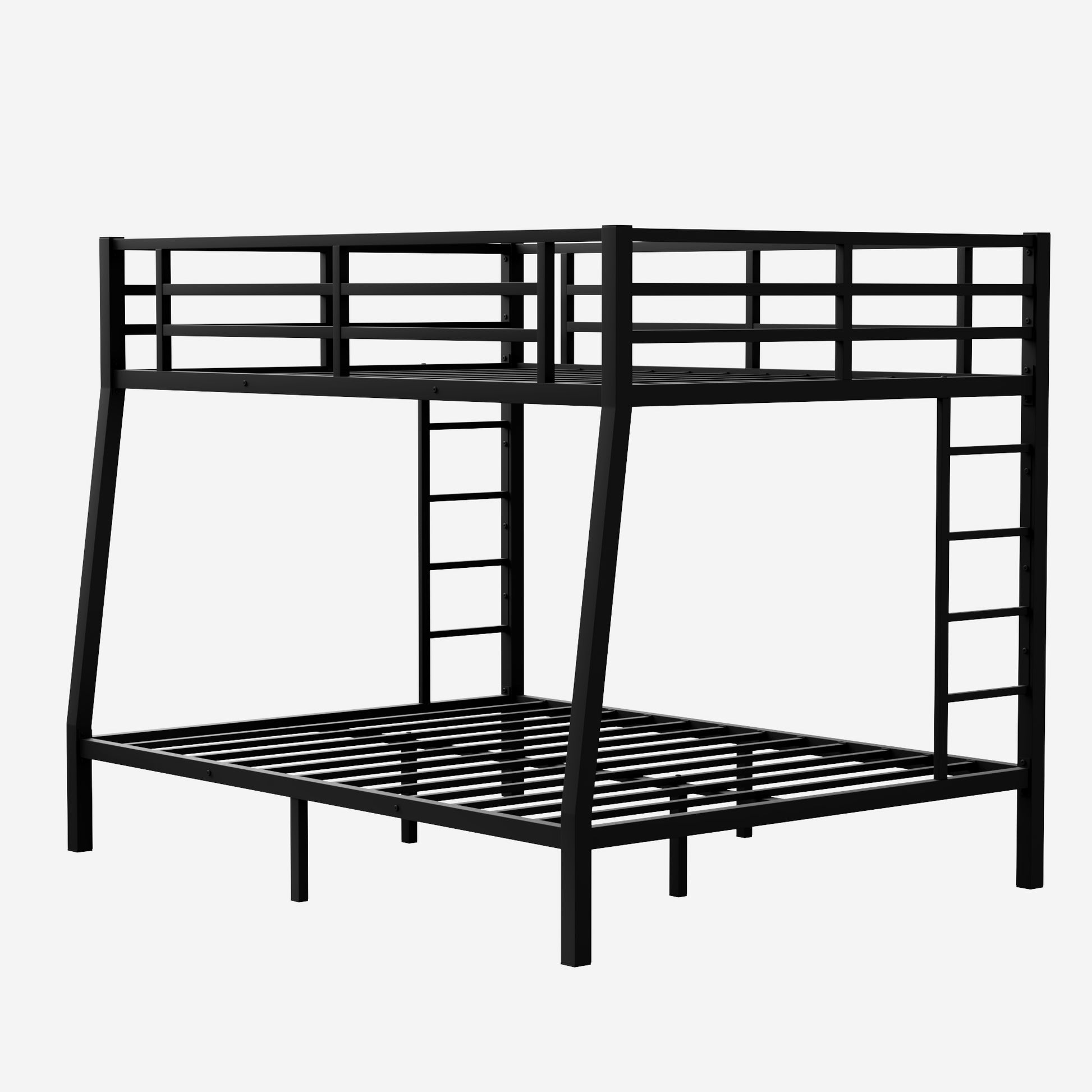 Metal Full Xl Over Queen Bunk Bed For Teens And Adults,Space Saving Noise Reduced No Box Spring Needed Expect Arrive Date 2024 6 27 Full Xl Black Metal