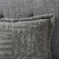 Fur Down Alternative Comforter Mini Set King Grey Faux Fur