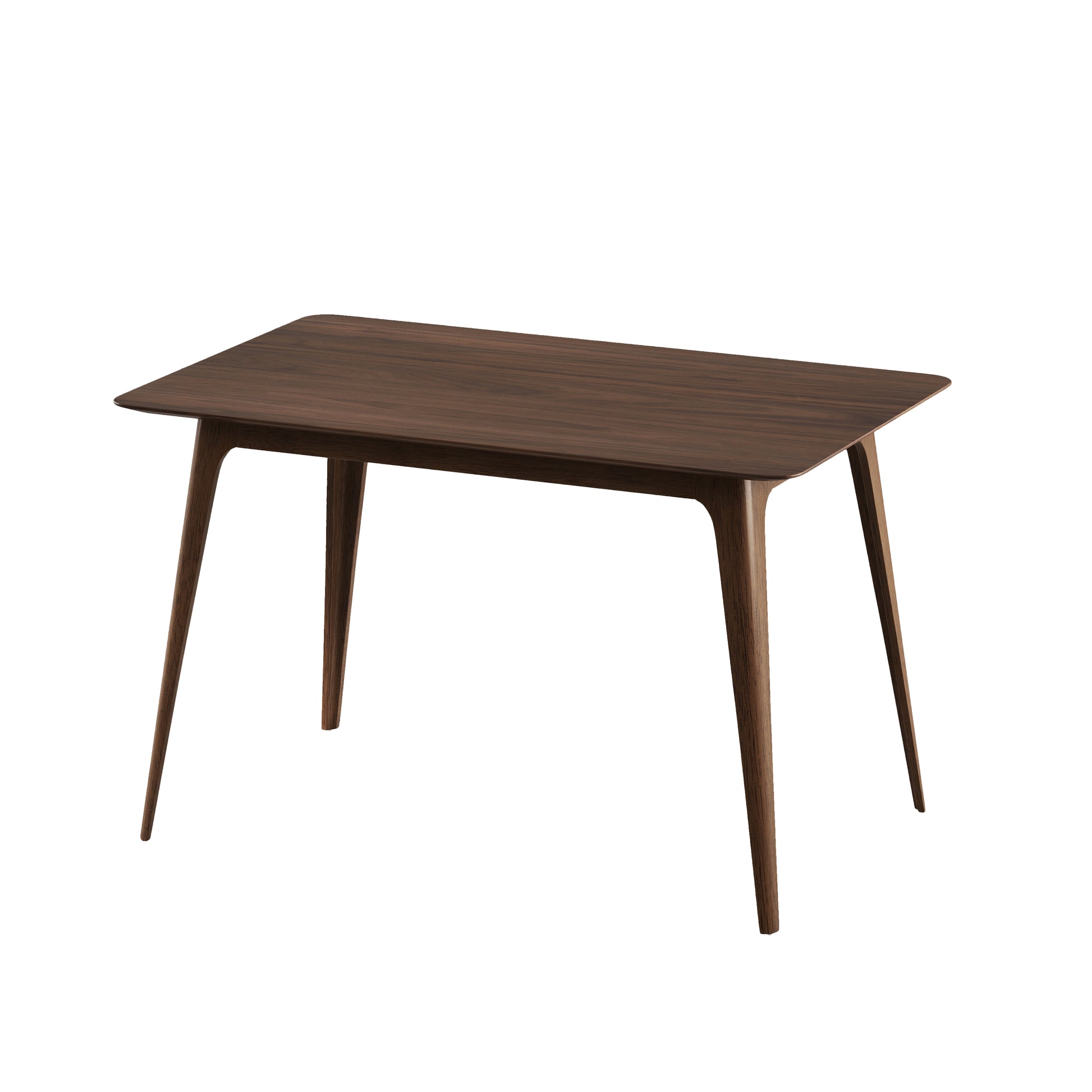 Dining Table Solid Wood Legs, Walnut Same Sku: N759S888001T Walnut Mdf,Rubber Wood