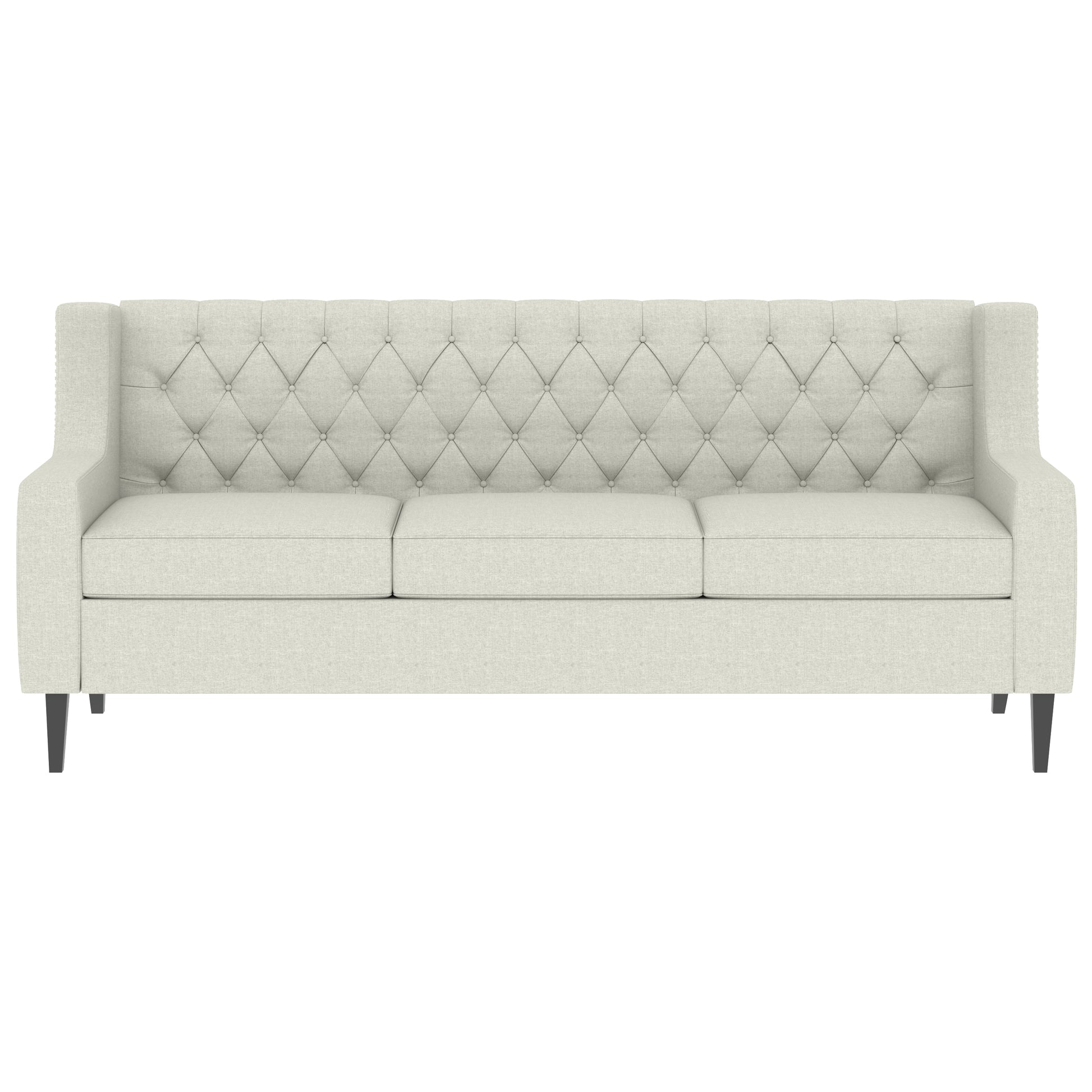78.75'' 3 Seater Sofa, Button Tufted Backrest With Comfy Cushion, Mid Century Modern Couches For Living Room, Upholstered Comfy Sofa Couch For Bedroom, Apartment Beige Polyester 3 Seat