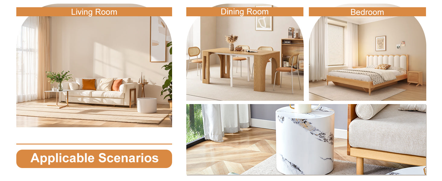 The Cylindrical Table With Its Patterned Design Can Be Easily Integrated Into A Variety Of Interior Styles, From Coffee Tables To Small Dining Tables, Workbenches Or Makeshift Writing Desks. White Mdf