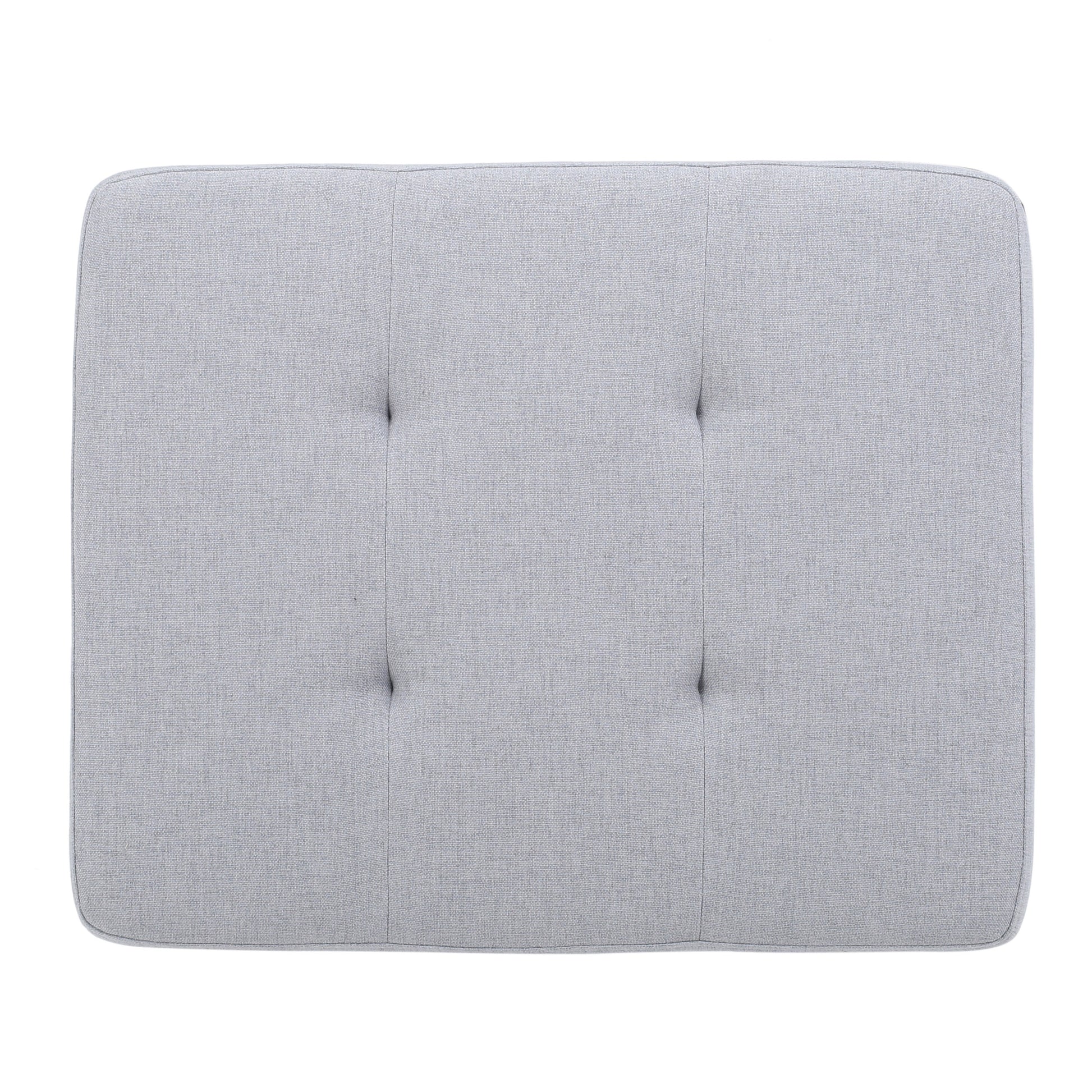 Storage Ottoman Light Grey Fabric
