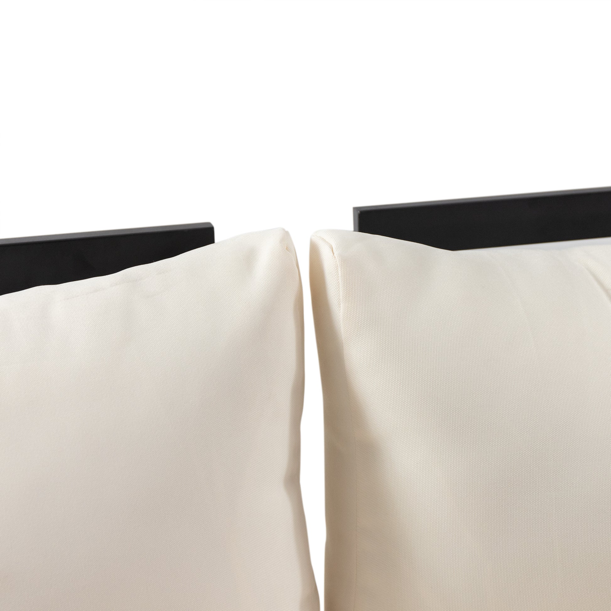 Theo 5 Seater Sectional Sofa Set With Cushions Cream Acacia Wood