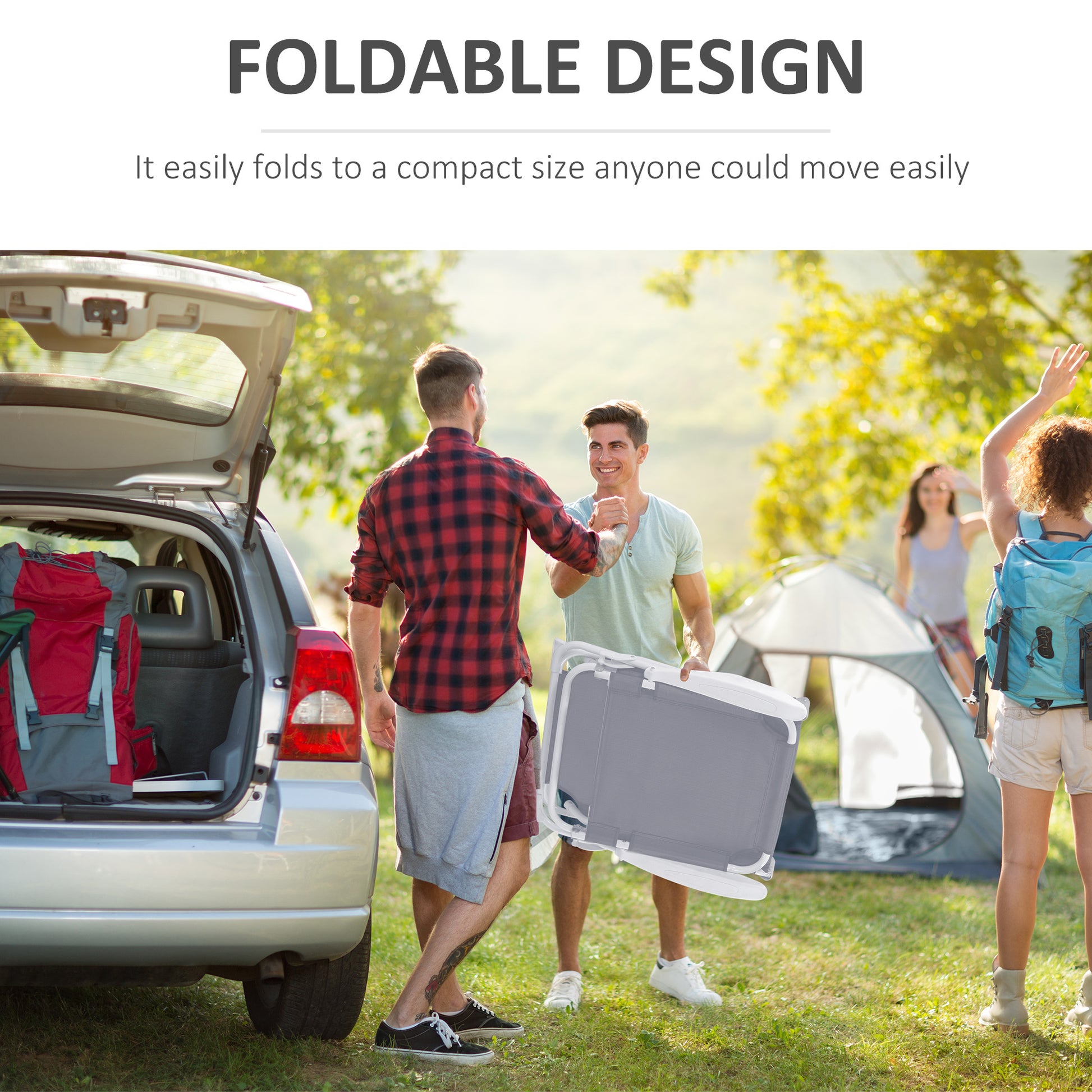 Outsunny Folding Chaise Lounge, Outdoor Sun Tanning Chair, 4 Position Reclining Back, Armrests, Metal Frame And Mesh Fabric For Beach, Yard, Patio, Gray Grey Metal