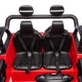 24V Two Seater Kids Ride On Truck Car W Parents Control,200W*2,Seat Width 20.28In,Four Wheel Suspension,Led Lights,Music,Mp3,Bluetooth,Two Independent Seat Belts,Suitable For Off Road For Kids Aged 3 Red 100 149 Lbs Polypropylene