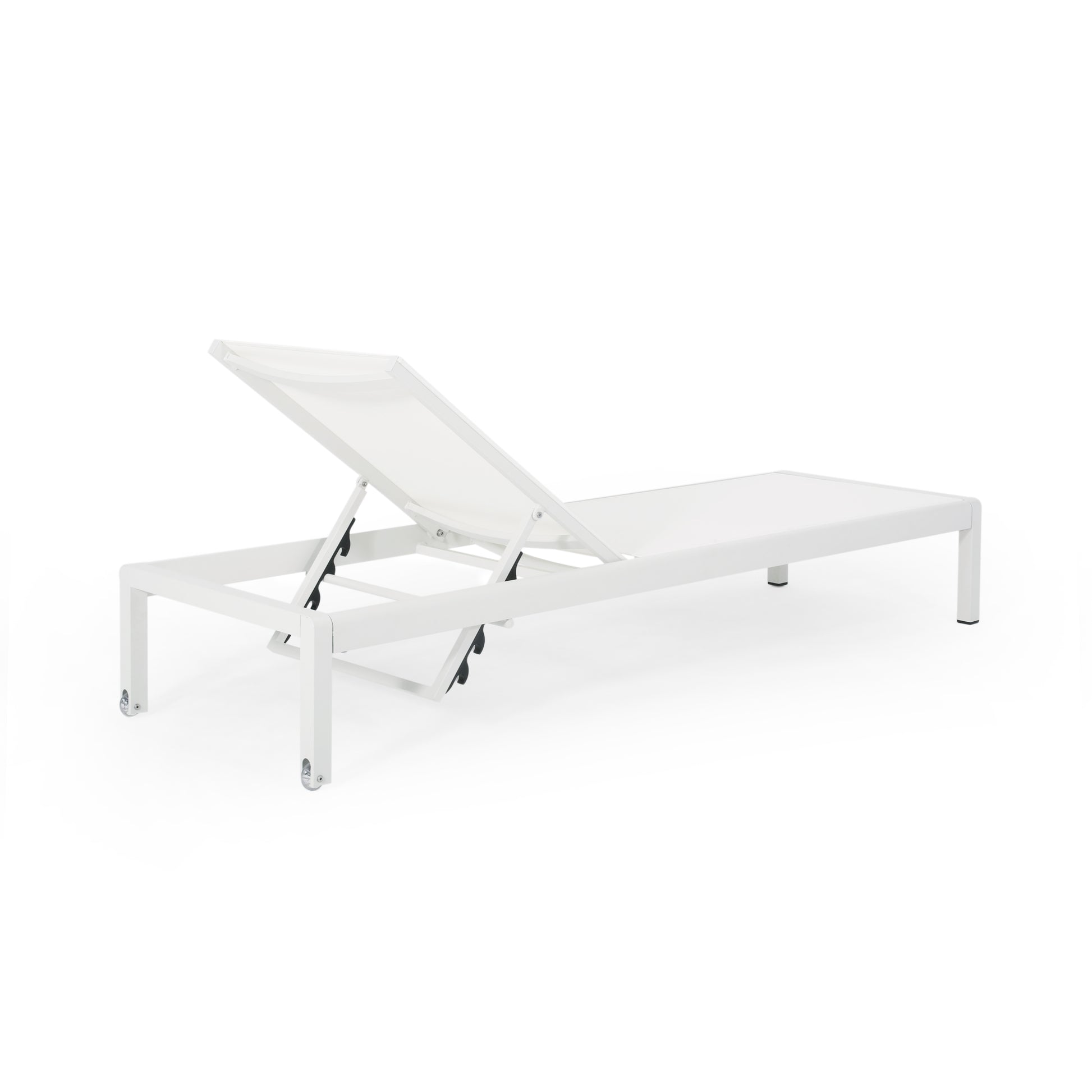 Cape Coral Kd Chaise Lounge Gry Mp2 Set Of 2 White Wood