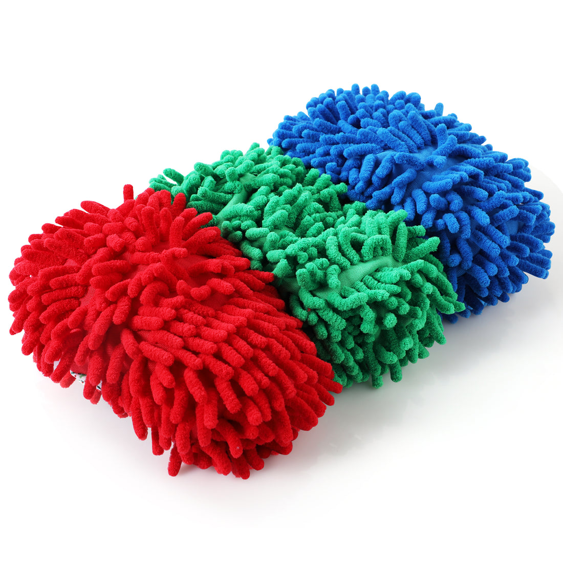 Microfiber Mop Slippers,Mop Slippers For Floor Cleaning,Machine Washable And Reusable,3Pieces,Suitable For Kitchen, Living Room And Other Occasions Blue,Green,Red Microfiber